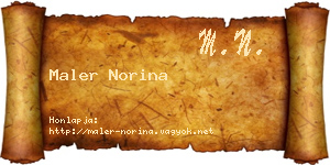 Maler Norina névjegykártya